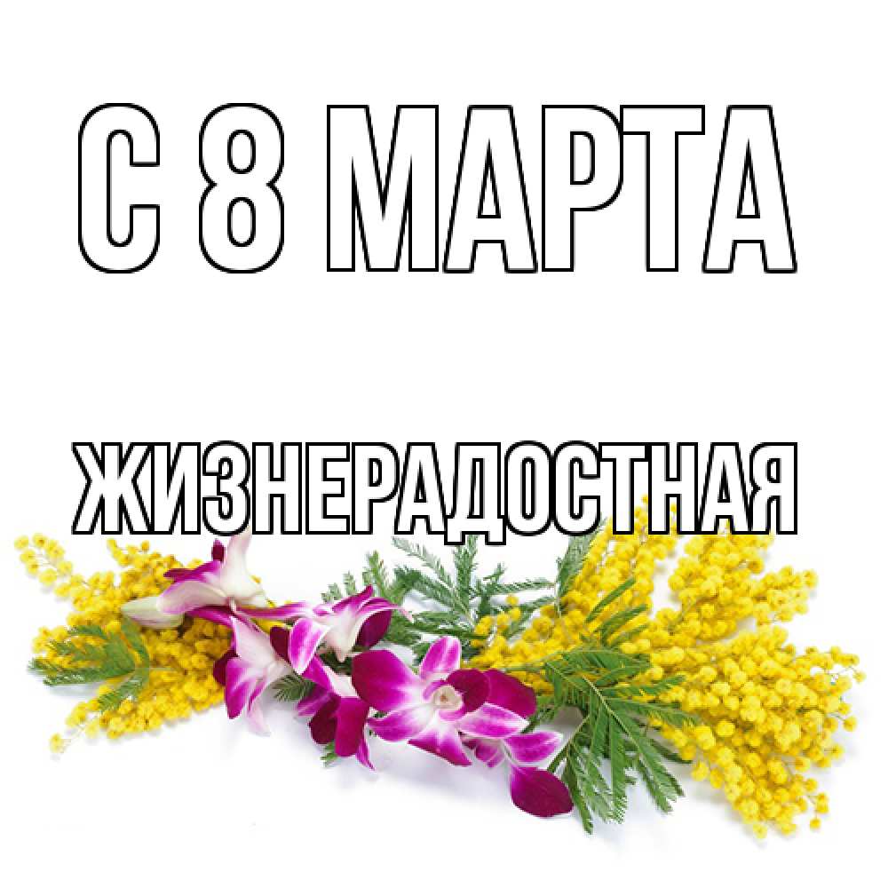 Открытка на каждый день с именем, Жизнерадостная C 8 МАРТА открытка на международный женский день с цветами  1 Прикольная открытка с пожеланием онлайн скачать бесплатно 