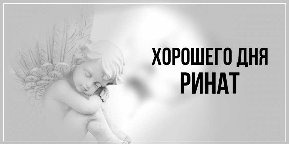 Открытка на каждый день с именем, Ринат Хорошего дня ангел Прикольная открытка с пожеланием онлайн скачать бесплатно 
