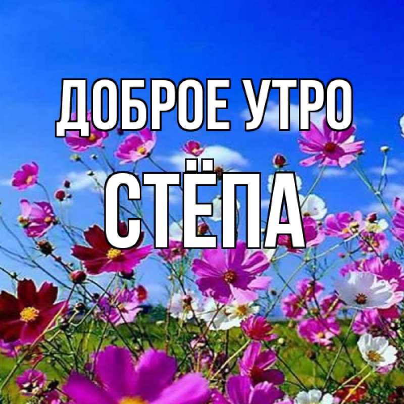 Открытка с именем, Стёпа, Доброе утро