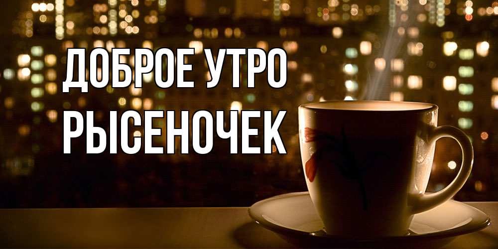 Открытка на каждый день с именем, Рысеночек Доброе утро утрешнее настроение Прикольная открытка с пожеланием онлайн скачать бесплатно 