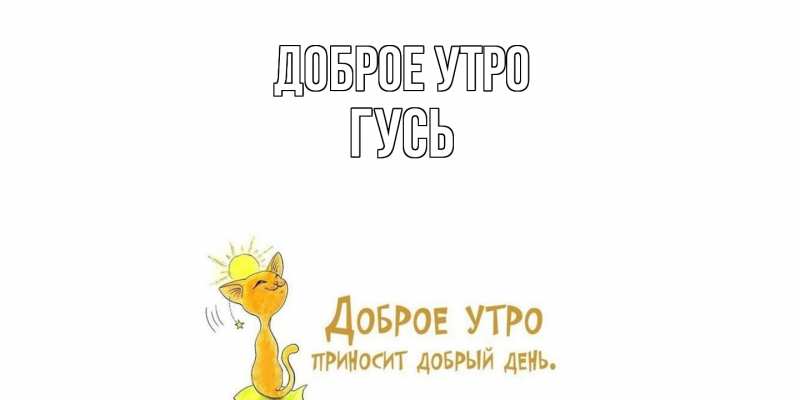 Картинка Доброе утро, Гусь