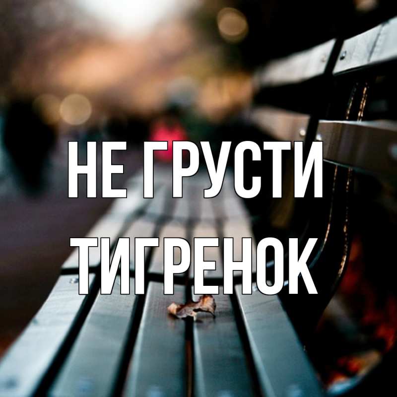Картинка Не грусти, Тигpенок
