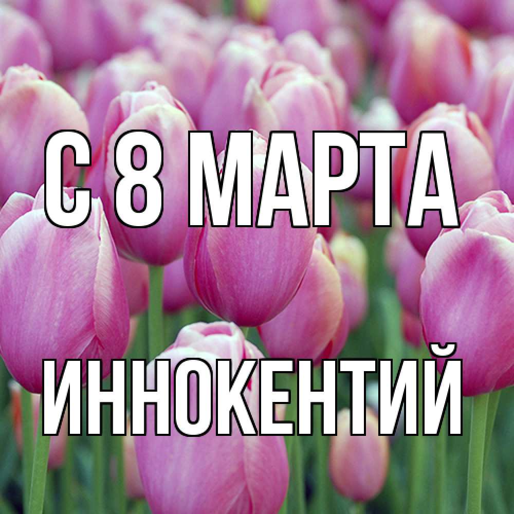 Открытка на каждый день с именем, Иннокентий C 8 МАРТА на международный женский день 3 Прикольная открытка с пожеланием онлайн скачать бесплатно 