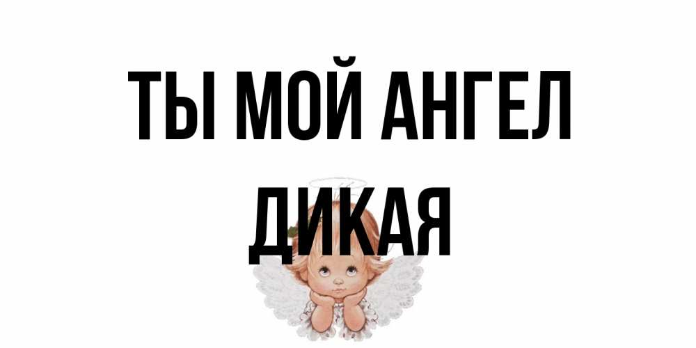 Открытка на каждый день с именем, дикая Ты мой ангел ангел Прикольная открытка с пожеланием онлайн скачать бесплатно 