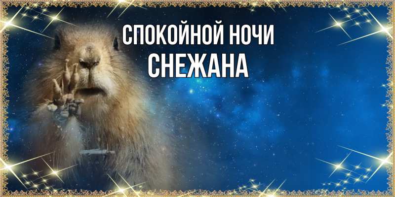 Картинка Спокойной ночи, Снежана