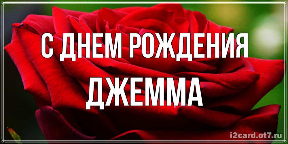 Открытка на каждый день с именем, Джемма С днем рождения розочка очень красивая Прикольная открытка с пожеланием онлайн скачать бесплатно 