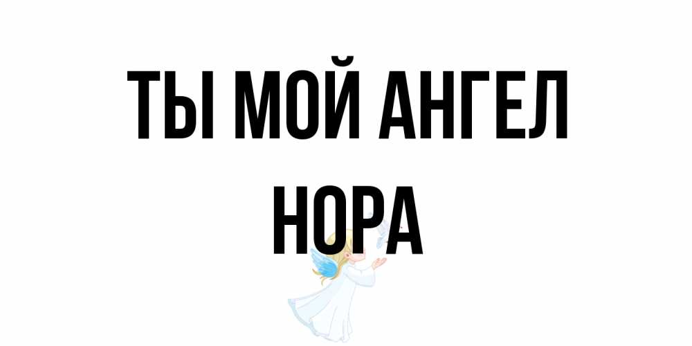 Открытка на каждый день с именем, Нора Ты мой ангел ангел, голубь Прикольная открытка с пожеланием онлайн скачать бесплатно 