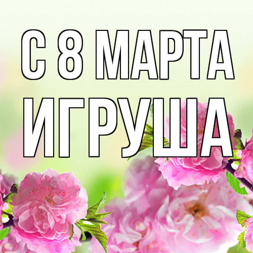 Открытка на каждый день с именем, Игруша C 8 МАРТА цветы Прикольная открытка с пожеланием онлайн скачать бесплатно 