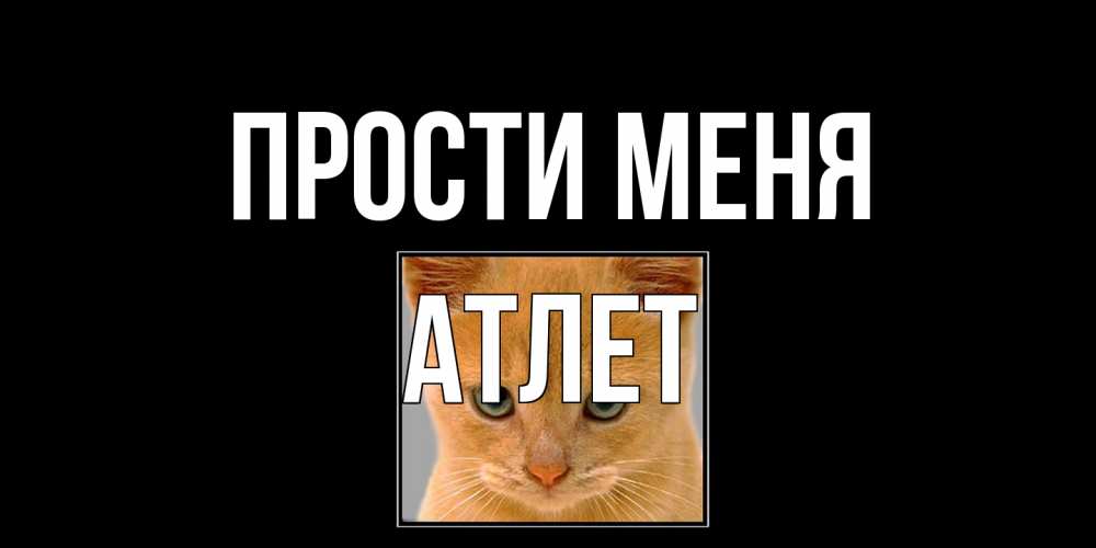 Открытка на каждый день с именем, Атлет Прости меня рыжий грустный кот просит прощения Прикольная открытка с пожеланием онлайн скачать бесплатно 