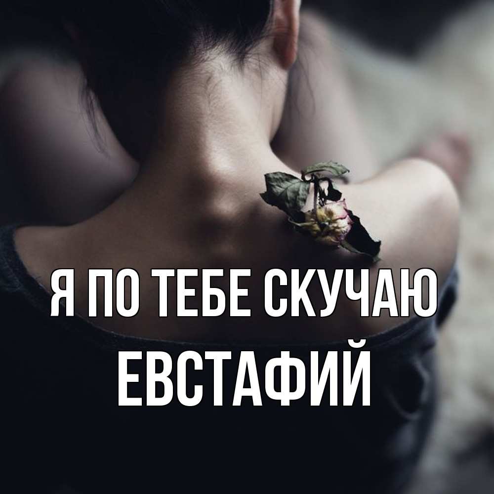 Открытка на каждый день с именем, Евстафий Я по тебе скучаю засох цветок Прикольная открытка с пожеланием онлайн скачать бесплатно 