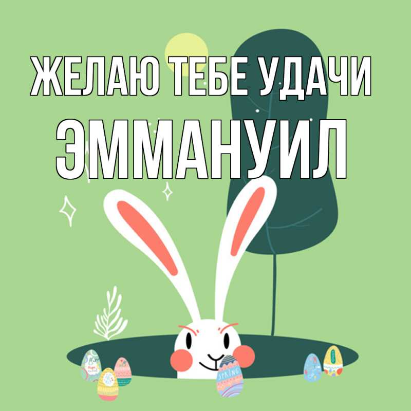 Картинка Желаю тебе удачи, Эммануил