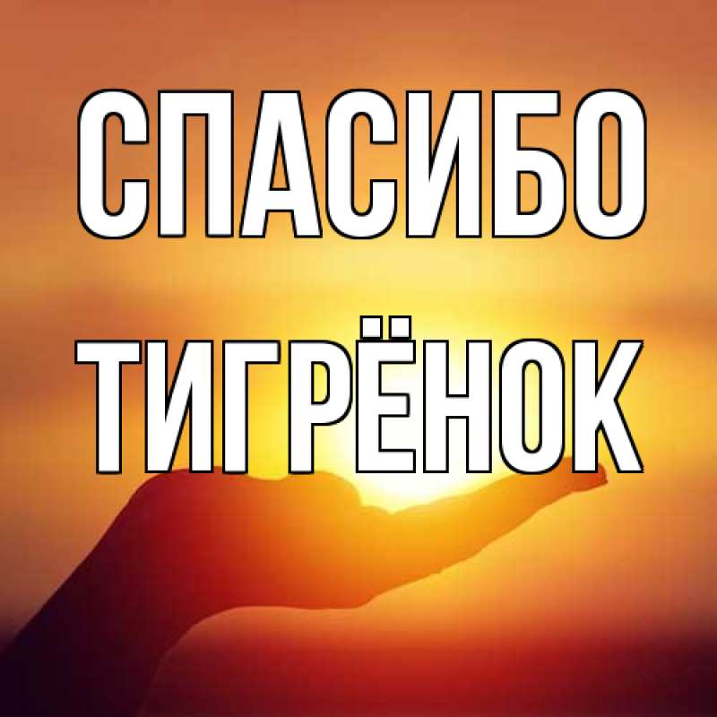 Картинка Спасибо, Тигрёнок