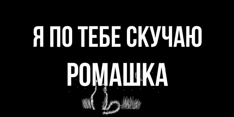 Открытка с именем, Ромашка, Я по тебе скучаю