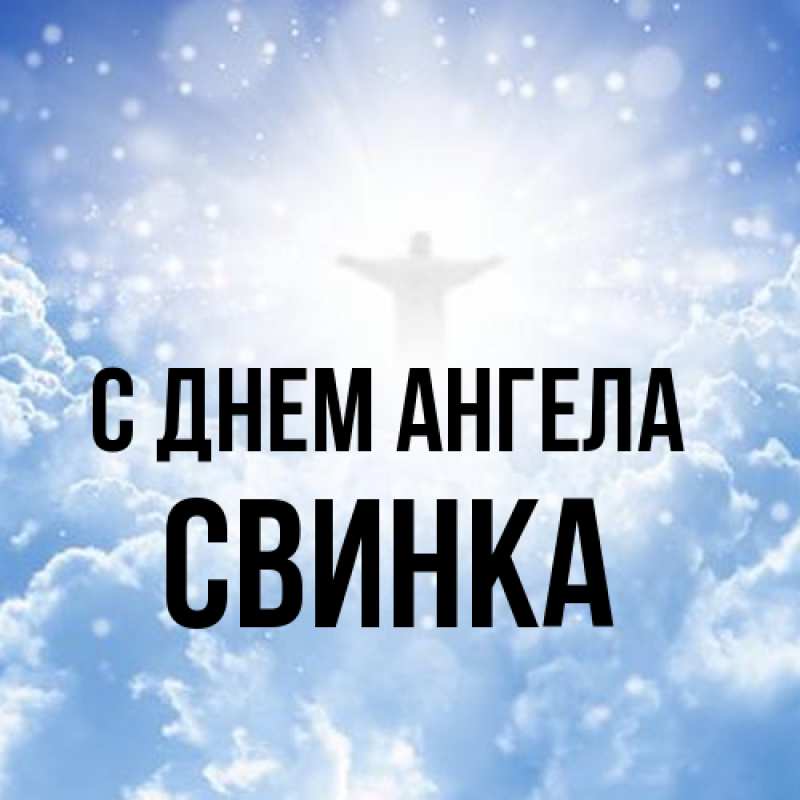 Картинка С днем ангела, Свинка