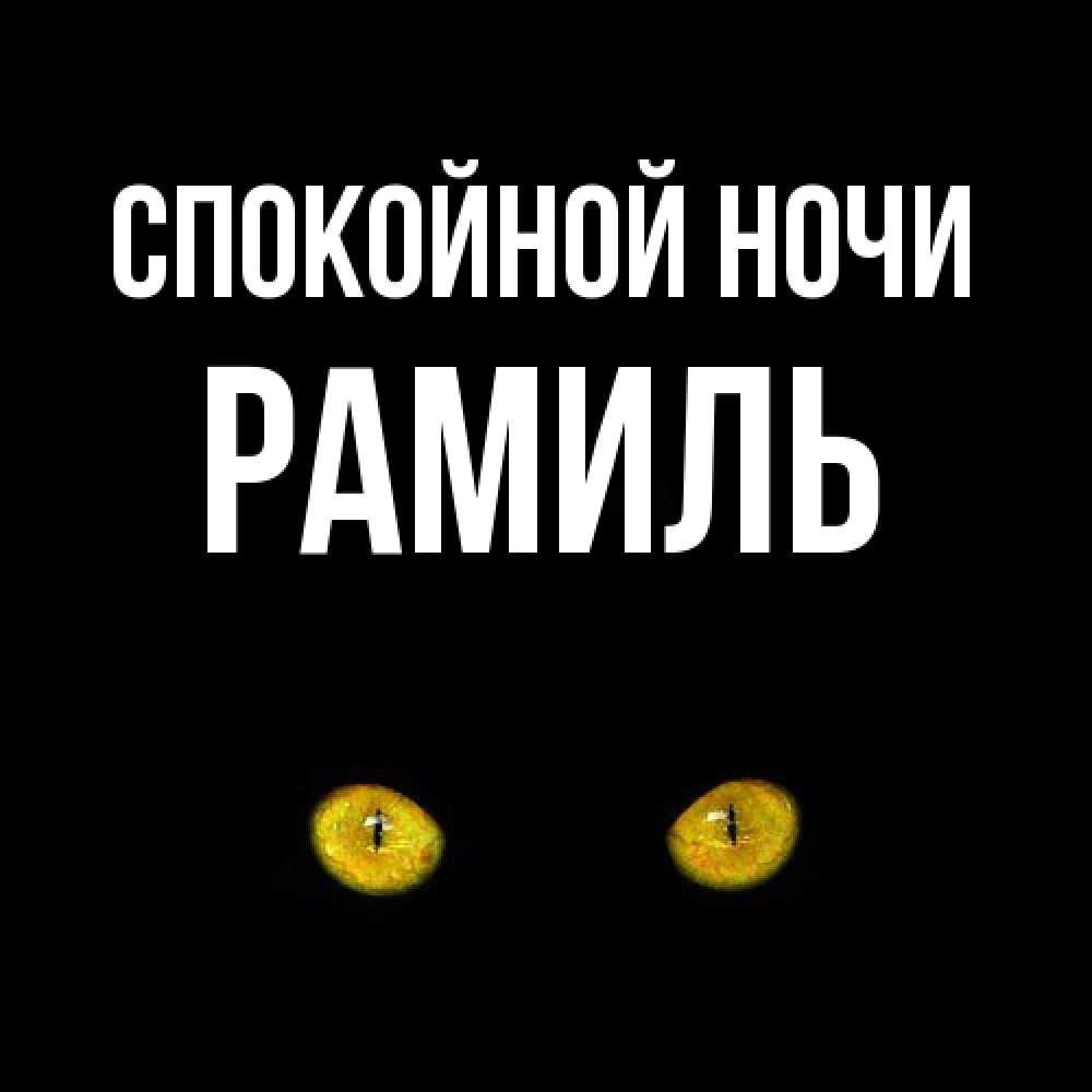 Открытка на каждый день с именем, Рамиль Спокойной ночи сладких снов бесстрашный мой дружочек Прикольная открытка с пожеланием онлайн скачать бесплатно 