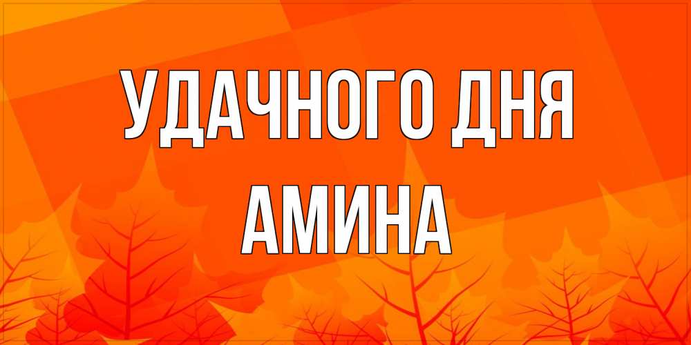 Открытка на каждый день с именем, Амина Удачного дня осеннее настроение Прикольная открытка с пожеланием онлайн скачать бесплатно 