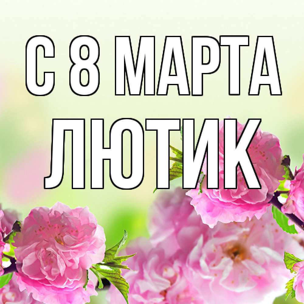 Открытка на каждый день с именем, лютик C 8 МАРТА цветы Прикольная открытка с пожеланием онлайн скачать бесплатно 