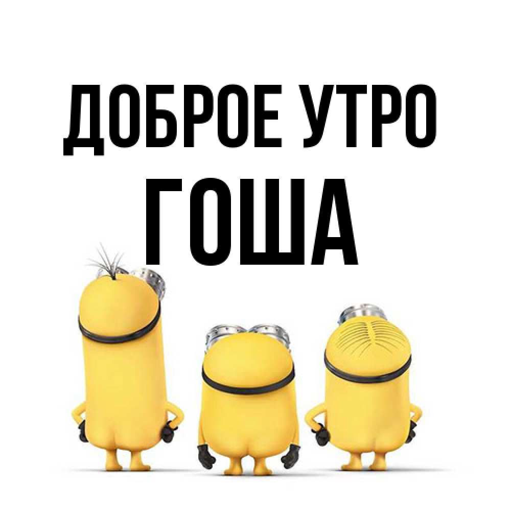 Открытка на каждый день с именем, Гоша Доброе утро подписать открытку онлайн бесплатно Прикольная открытка с пожеланием онлайн скачать бесплатно 