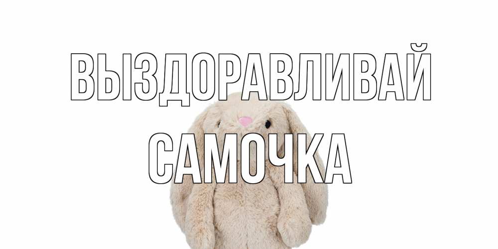 Открытка на каждый день с именем, Самочка Выздоравливай не болей Прикольная открытка с пожеланием онлайн скачать бесплатно 