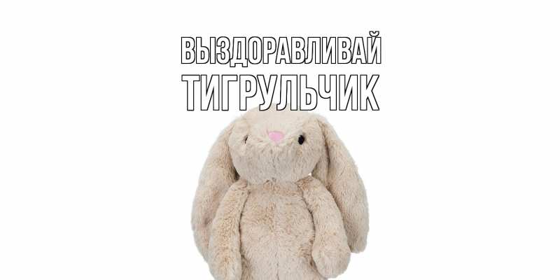 Картинка Выздоравливай, Тигpульчик