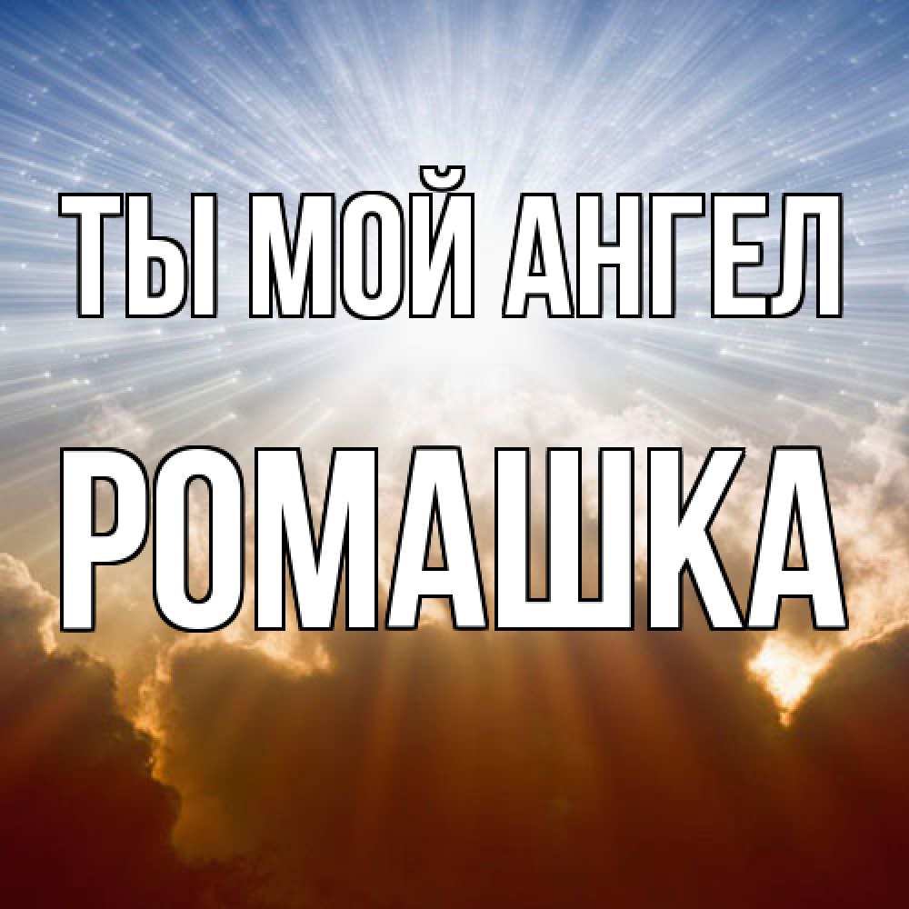 Открытка на каждый день с именем, Ромашка Ты мой ангел ангельский свет на небе Прикольная открытка с пожеланием онлайн скачать бесплатно 
