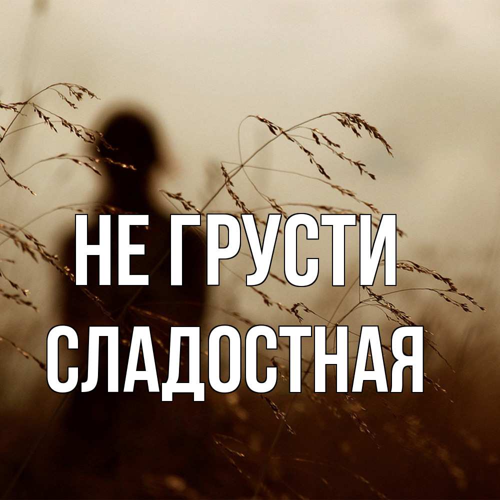 Открытка на каждый день с именем, Сладостная Не грусти грусть Прикольная открытка с пожеланием онлайн скачать бесплатно 