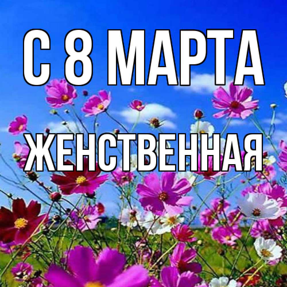 Открытка на каждый день с именем, женственная C 8 МАРТА цветы Прикольная открытка с пожеланием онлайн скачать бесплатно 