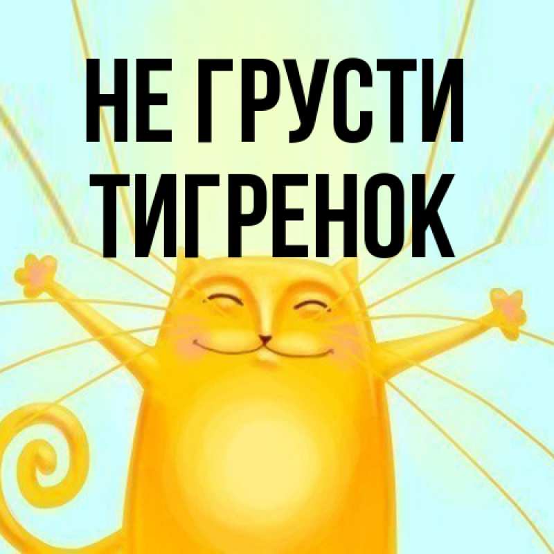 Картинка Не грусти, Тигpенок