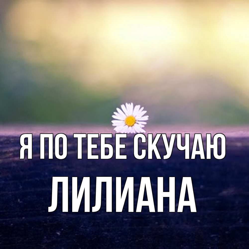 Открытка на каждый день с именем, Лилиана Я по тебе скучаю приходи в гости Прикольная открытка с пожеланием онлайн скачать бесплатно 