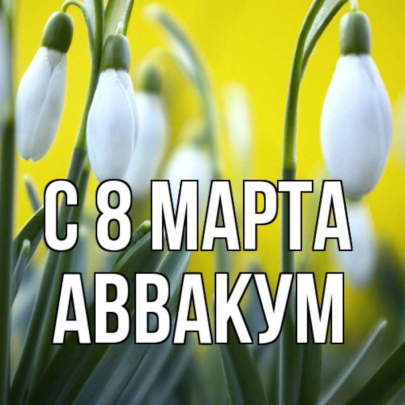 Картинка C 8 МАРТА, Аввакум