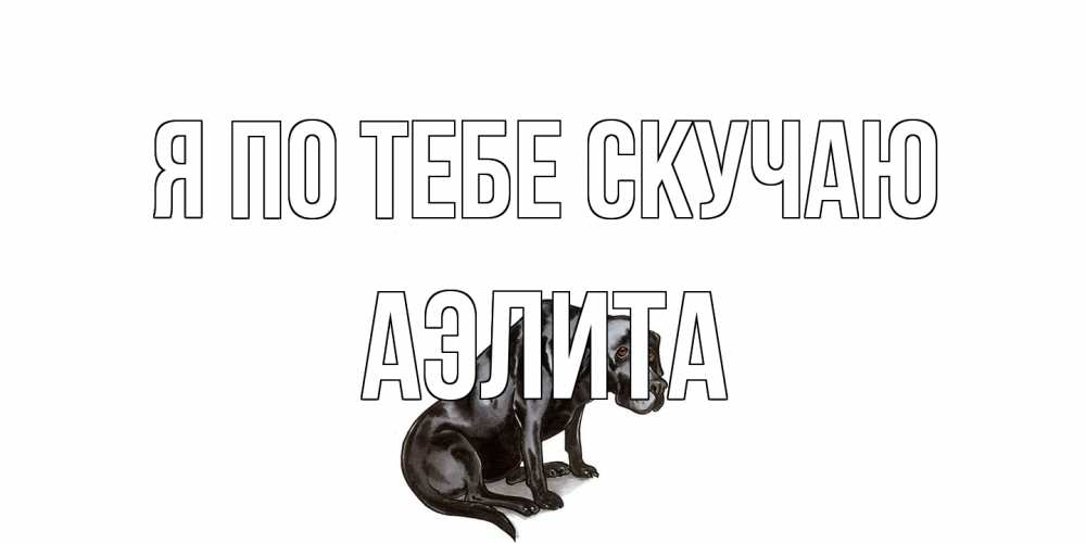 Открытка на каждый день с именем, Аэлита Я по тебе скучаю я по тебе скучаю открытка с собакой Прикольная открытка с пожеланием онлайн скачать бесплатно 