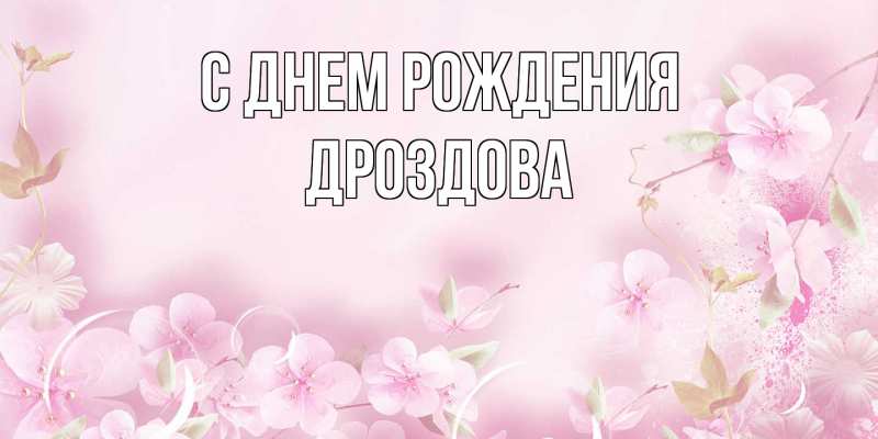 Картинка С днем рождения, Дроздова