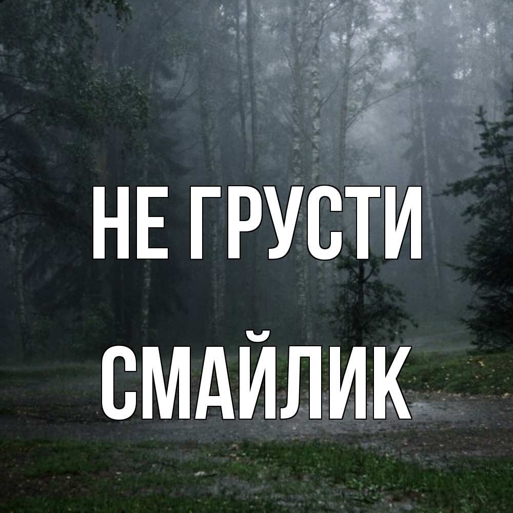 Открытка на каждый день с именем, Смайлик Не грусти осень Прикольная открытка с пожеланием онлайн скачать бесплатно 