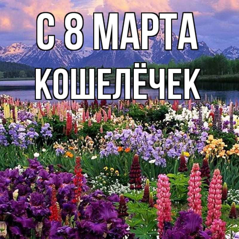 Открытка с именем, кошелёчек, C 8 МАРТА