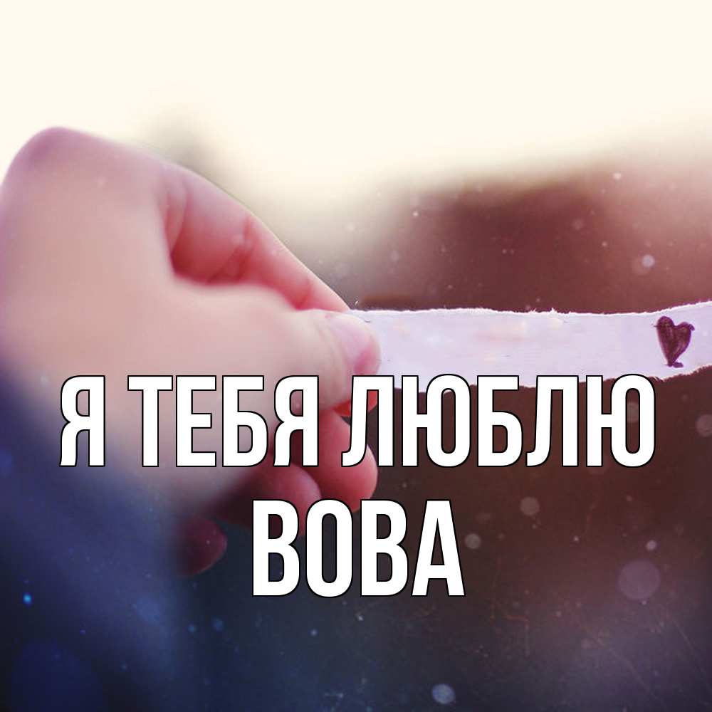 Открытка на каждый день с именем, Вова Я тебя люблю для тебя Прикольная открытка с пожеланием онлайн скачать бесплатно 