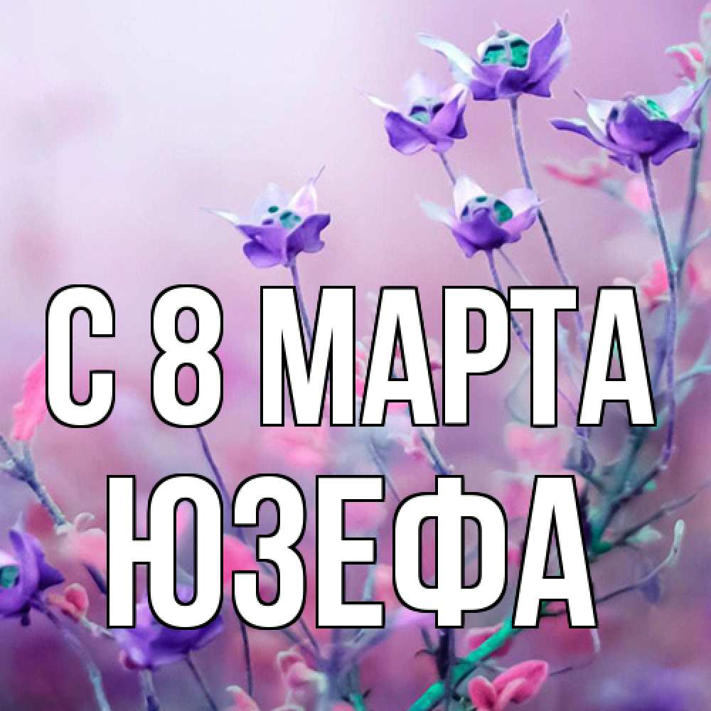 Открытка на каждый день с именем, Юзефа C 8 МАРТА международный женский день 2 Прикольная открытка с пожеланием онлайн скачать бесплатно 