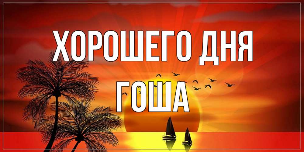 Открытка на каждый день с именем, Гоша Хорошего дня открытки с пожеланиями хорошего дня Прикольная открытка с пожеланием онлайн скачать бесплатно 