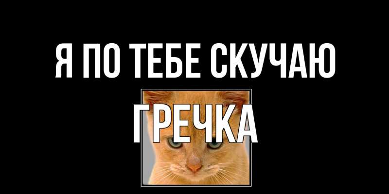Картинка Я по тебе скучаю, Гречка