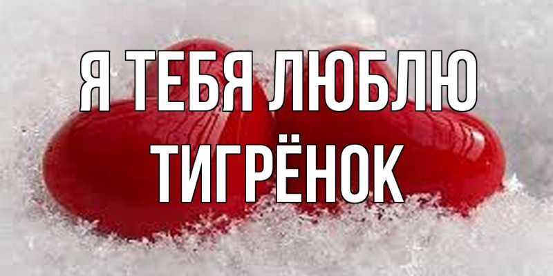 Картинка Я тебя люблю, Тигрёнок