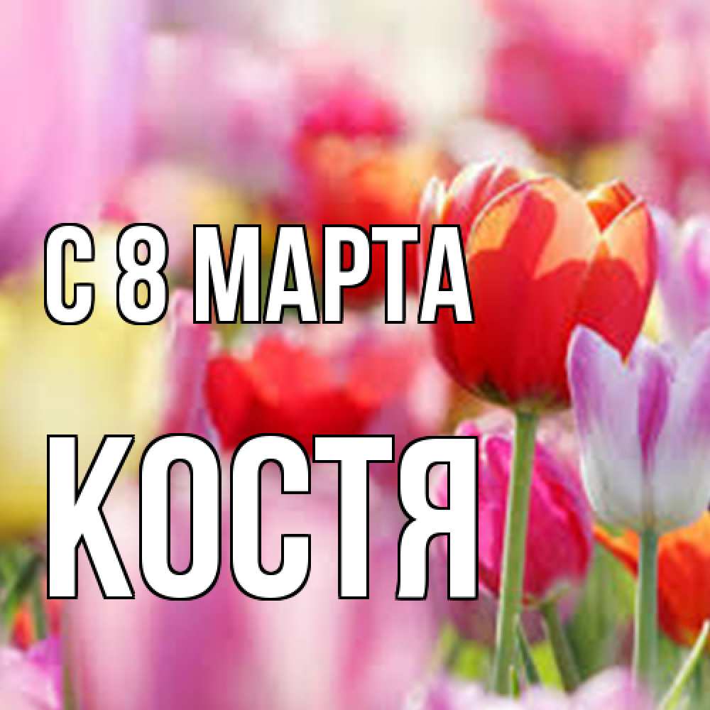 Открытка на каждый день с именем, Костя C 8 МАРТА на международный женский день 2 Прикольная открытка с пожеланием онлайн скачать бесплатно 