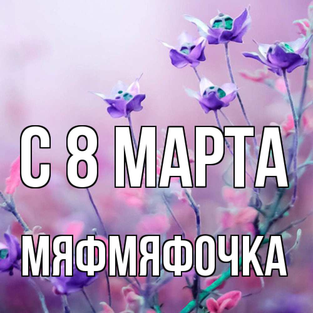 Открытка на каждый день с именем, мяфмяфочка C 8 МАРТА международный женский день 2 Прикольная открытка с пожеланием онлайн скачать бесплатно 