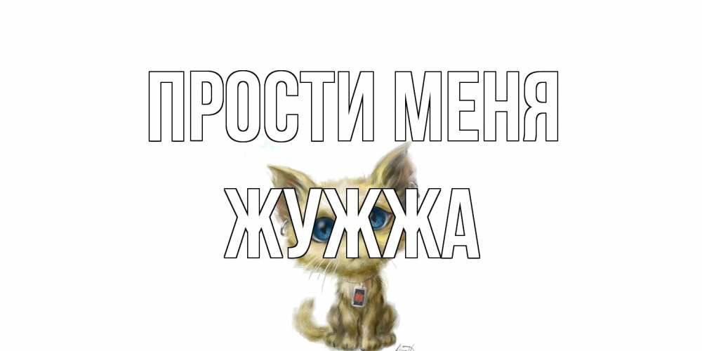 Открытка на каждый день с именем, Жужжа Прости меня прости меня открытка с котиком Прикольная открытка с пожеланием онлайн скачать бесплатно 