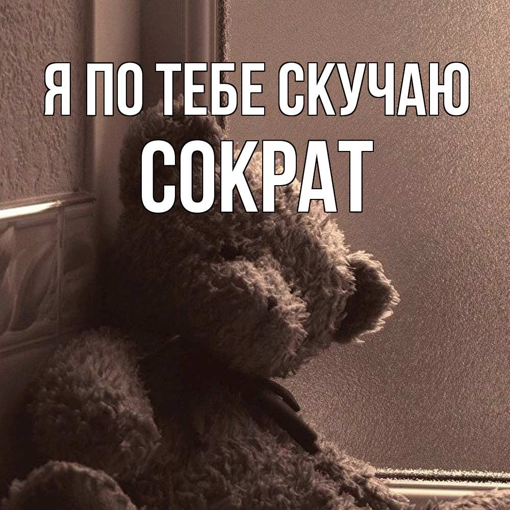 Открытка на каждый день с именем, Сократ Я по тебе скучаю скучаем тут Прикольная открытка с пожеланием онлайн скачать бесплатно 