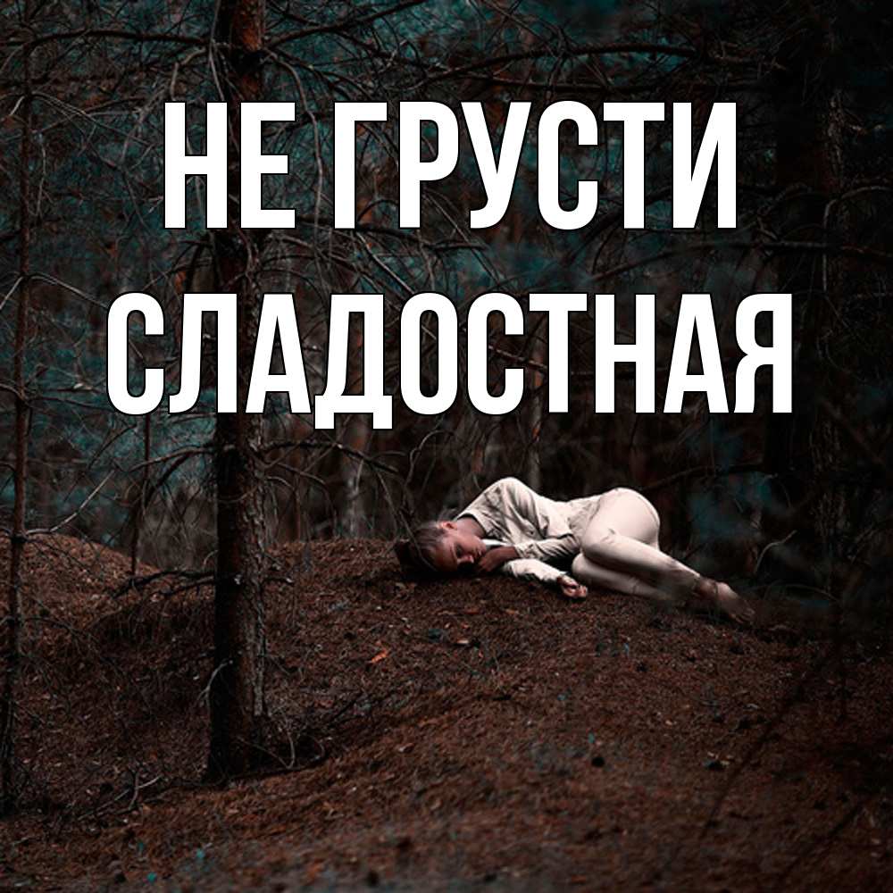 Открытка на каждый день с именем, Сладостная Не грусти лес Прикольная открытка с пожеланием онлайн скачать бесплатно 