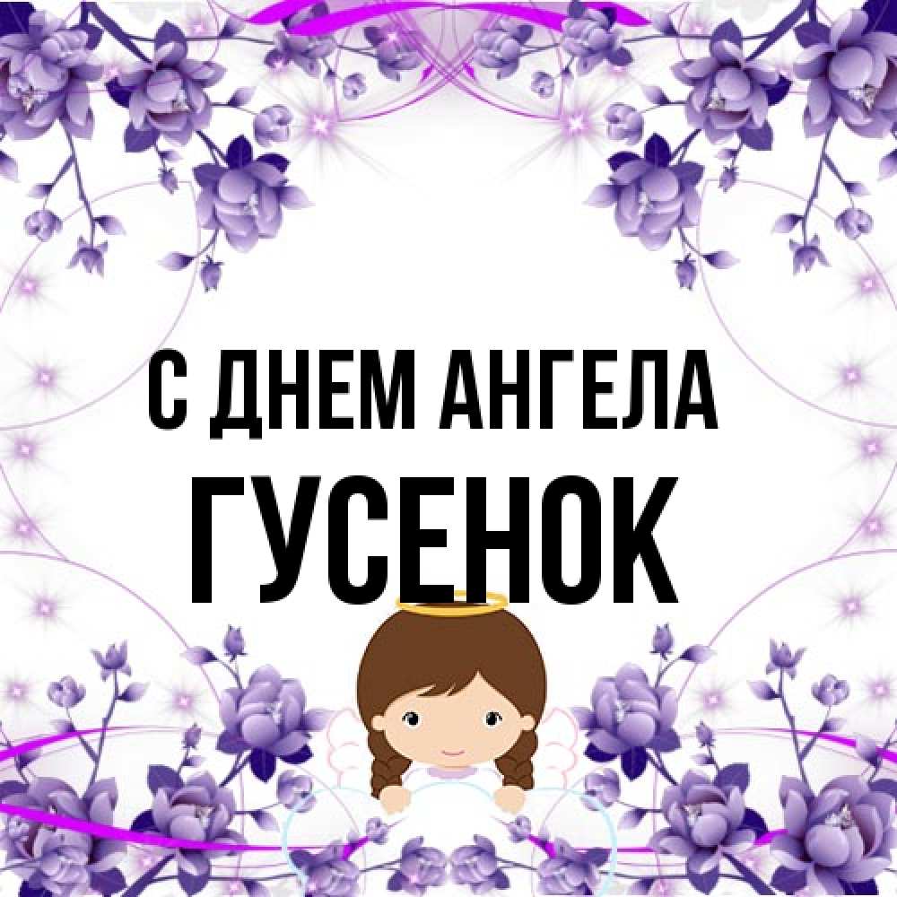 Открытка на каждый день с именем, гусенок С днем ангела с именинами в рамочке Прикольная открытка с пожеланием онлайн скачать бесплатно 