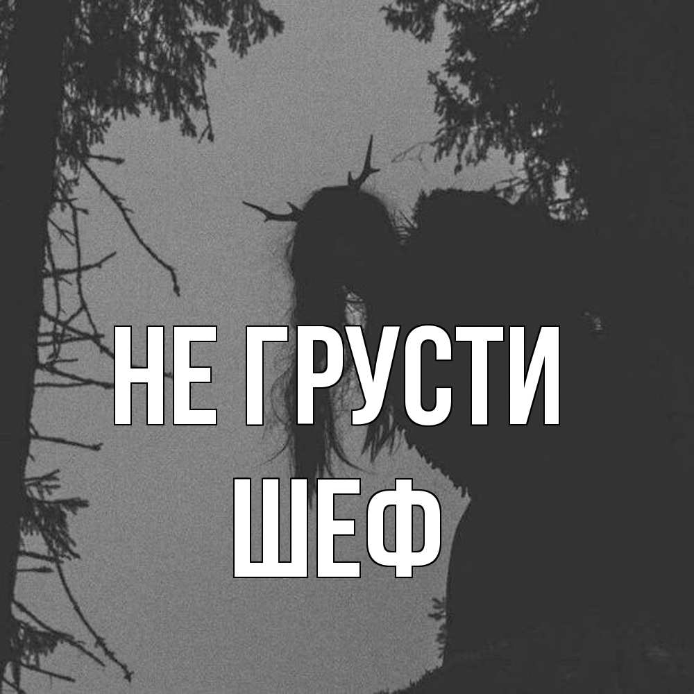 Открытка на каждый день с именем, Шеф Не грусти чудище лесное Прикольная открытка с пожеланием онлайн скачать бесплатно 