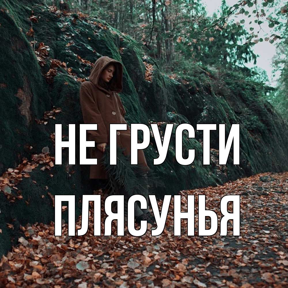 Открытка на каждый день с именем, Плясунья Не грусти осенний лес Прикольная открытка с пожеланием онлайн скачать бесплатно 