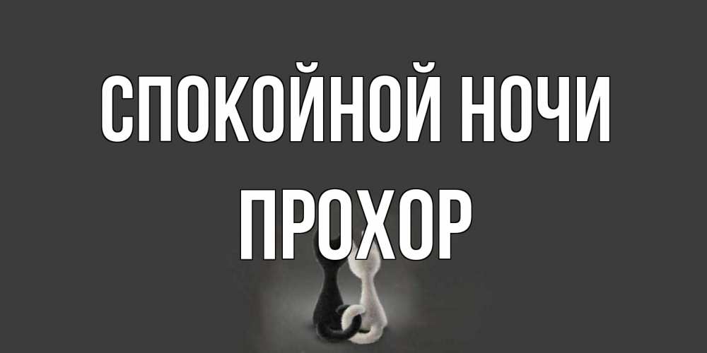 Открытка на каждый день с именем, Прохор Спокойной ночи коты Прикольная открытка с пожеланием онлайн скачать бесплатно 
