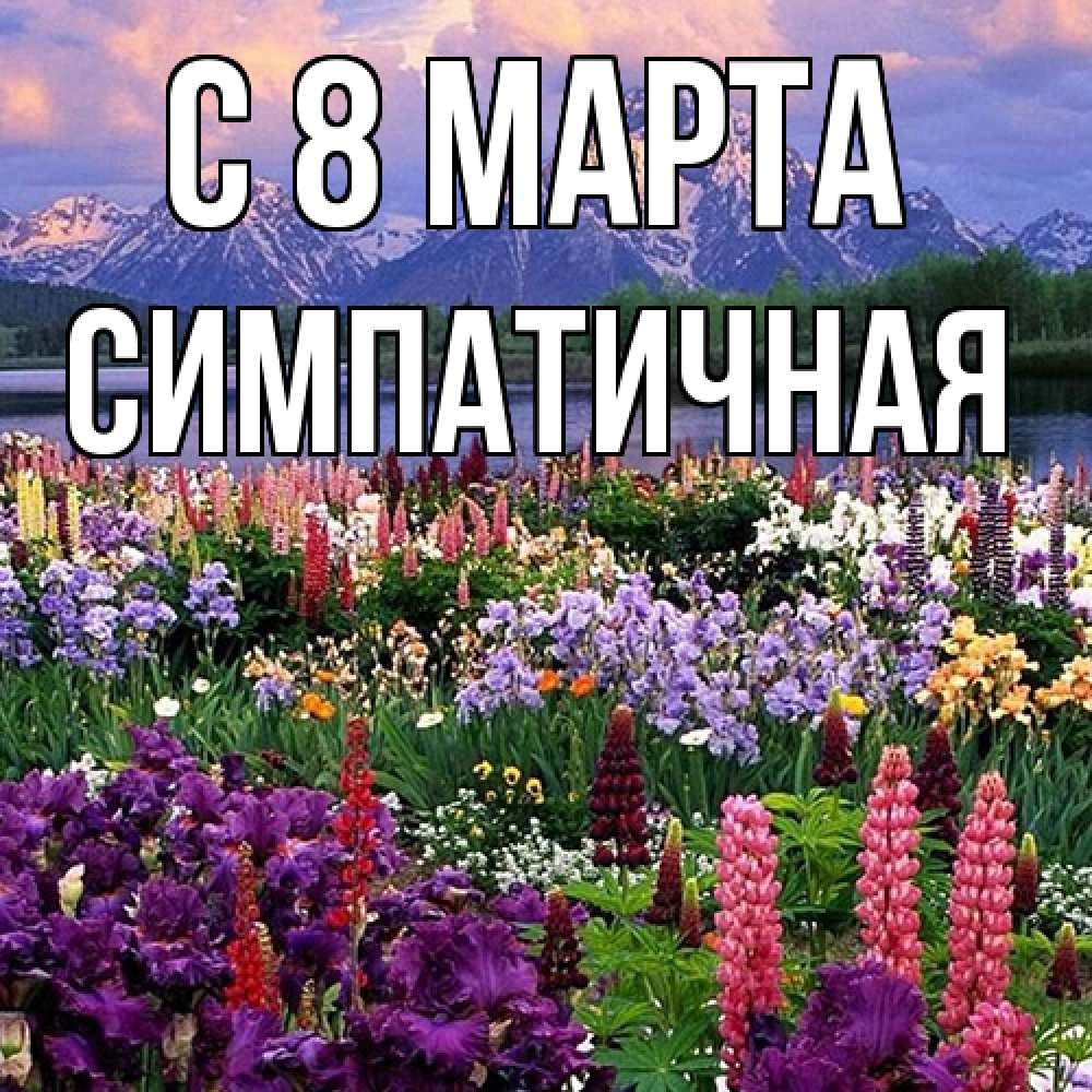 Открытка на каждый день с именем, симпатичная C 8 МАРТА международный женский день Прикольная открытка с пожеланием онлайн скачать бесплатно 