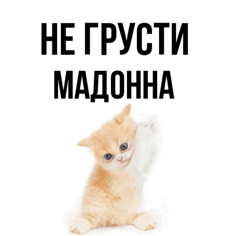 Открытка с именем, Мадонна, Не грусти